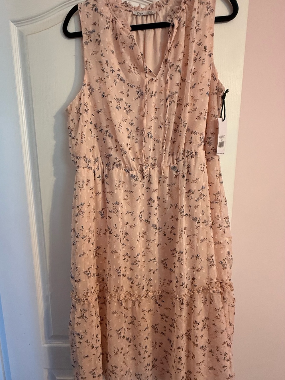 Dex Blush Pink Floral Maxi Dress